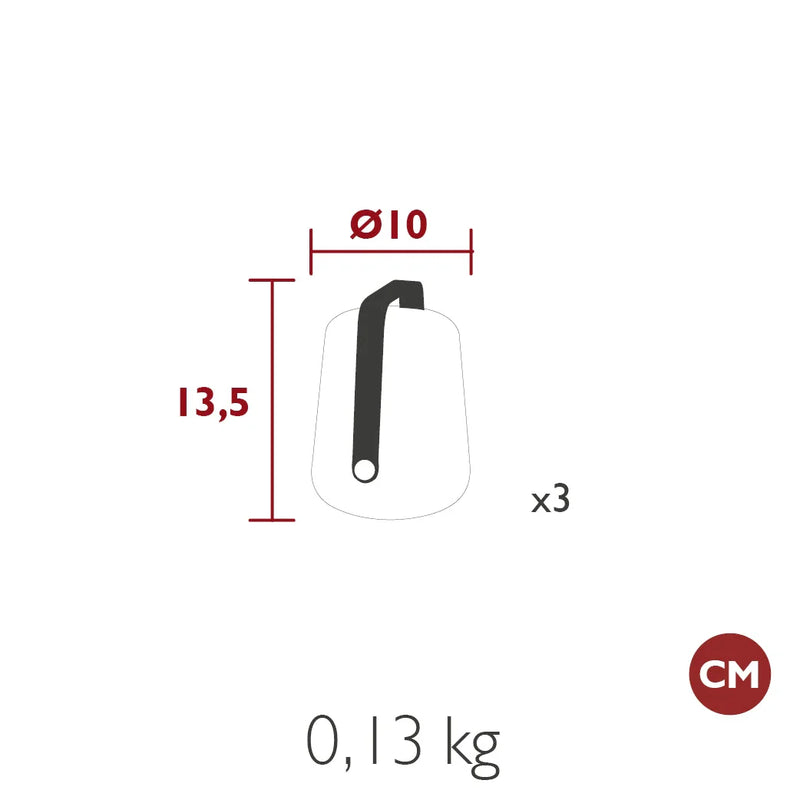 Fermob Balad Lot de 3 lampes h.12cm 