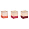 Fermob Cuub Lot de 3 photophores h.8cm Piment / Capucine / Rose praline 1 