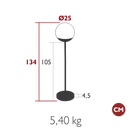 Fermob Mooon! Lampe h.134cm 