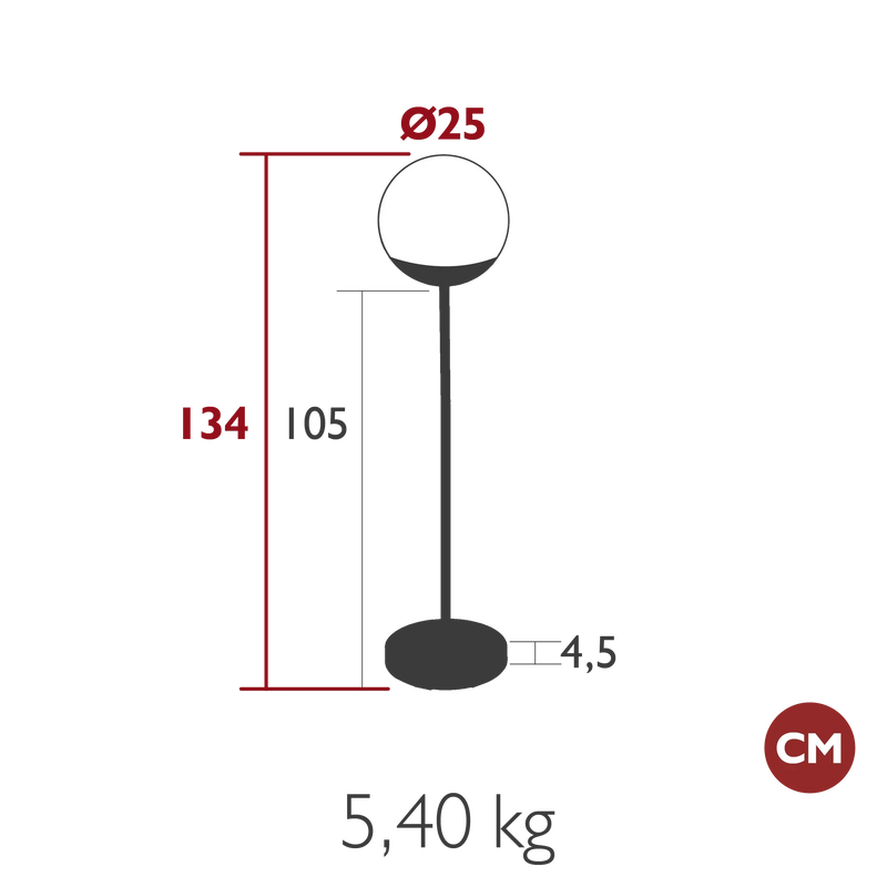 Fermob Mooon! Lampe h.134cm 