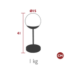 Fermob Mooon! Lampe H.41 Max (avec diffuseur en verre) Modèle 2023 