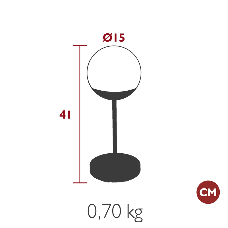 Fermob Mooon! Lampe h.41cm 