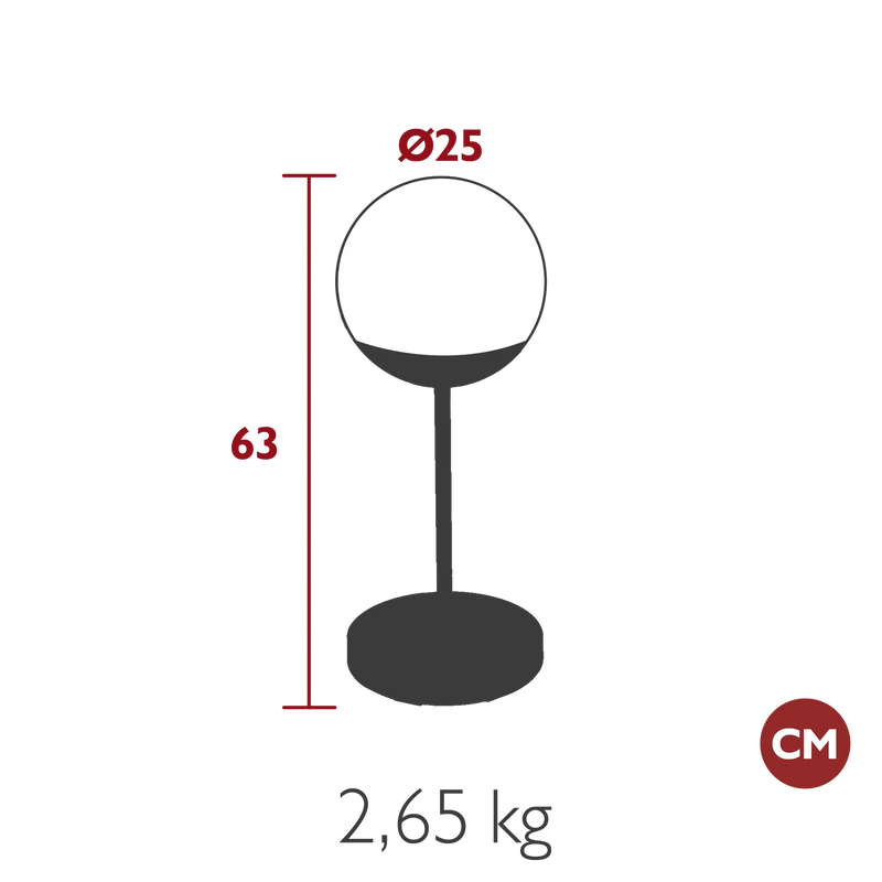 Fermob Mooon! Lampe h.63cm 