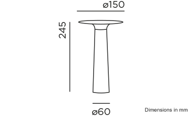 IP44.DE Lix Lampe LED sans fil d'extérieur h: 24.5cm 