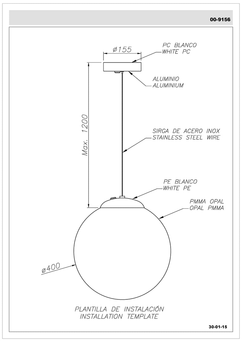 LEDS C4 Ciscne Pendant suspension pour l'extérieur 