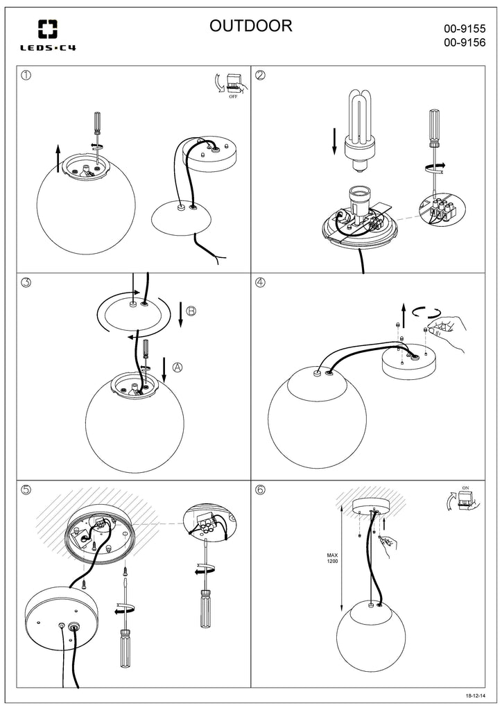 LEDS C4 Ciscne Pendant suspension pour l'extérieur 