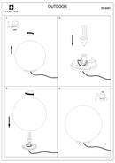 LEDS C4 Cisne Surface lampe boule de sol pour l'extérieur 