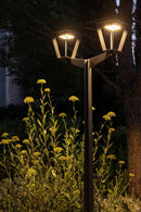 Les Jardins Metro Lampadaire solaire Double sans fil 