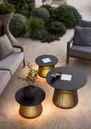 Les Jardins Tecka Table basse Ø70cm solaire h:50cm 500 Lumens 